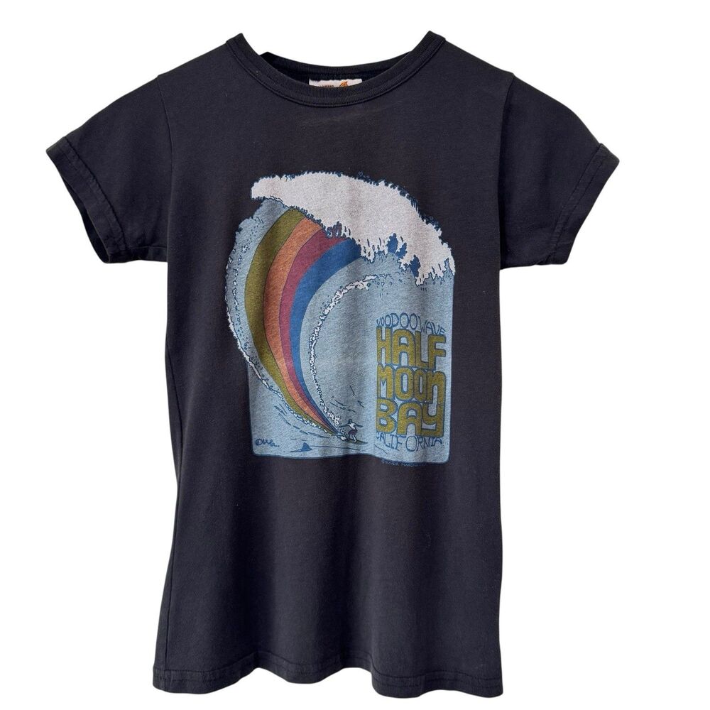 US Rags California Retro T Shirt Y2k XS 90s Voodoo Wave Half Moon Bay CA RARE